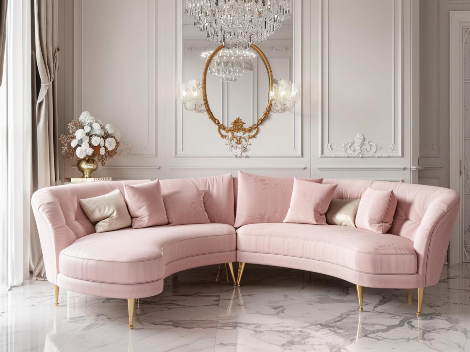 Jakie narożniki wybrać do małych salonów w stylu glamour