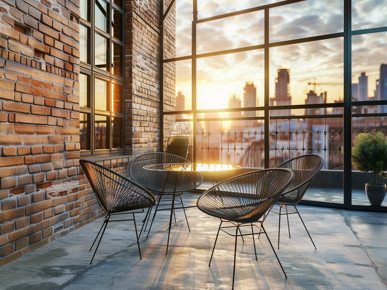 Jak urządzić taras w stylu industrialnym z meblami z metalu i szkła