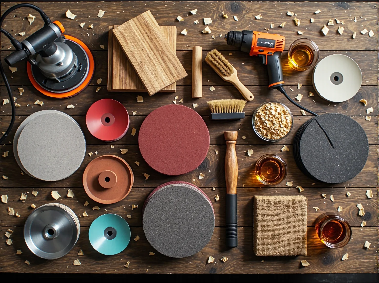 Aplikacja pasty polerskiej na drewno przy użyciu miękkiej mikrofibry