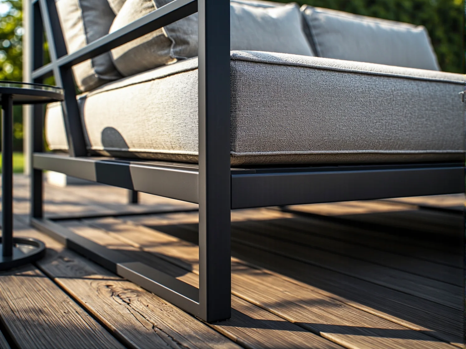 Drewniane krzesła ogrodowe zabezpieczone impregnatem przed wilgocią.