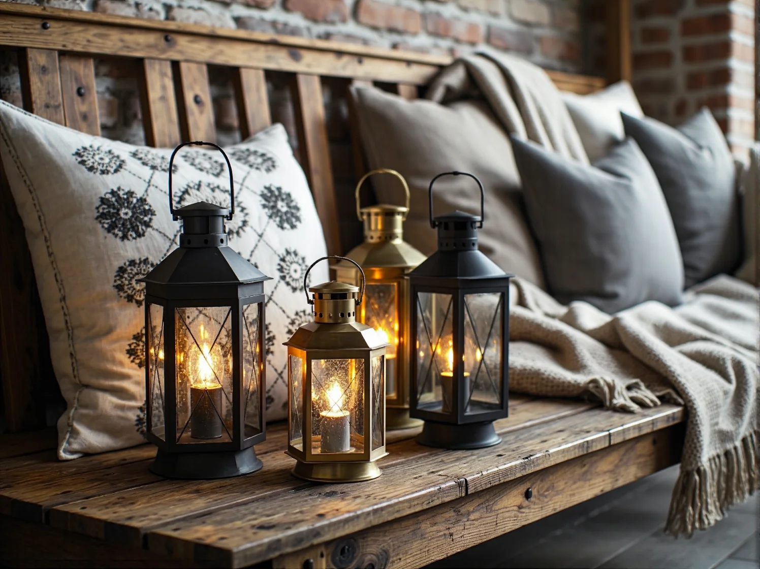 Klimatyczny wieczór na balkonie: metalowe meble i dekoracyjne latarnie LED