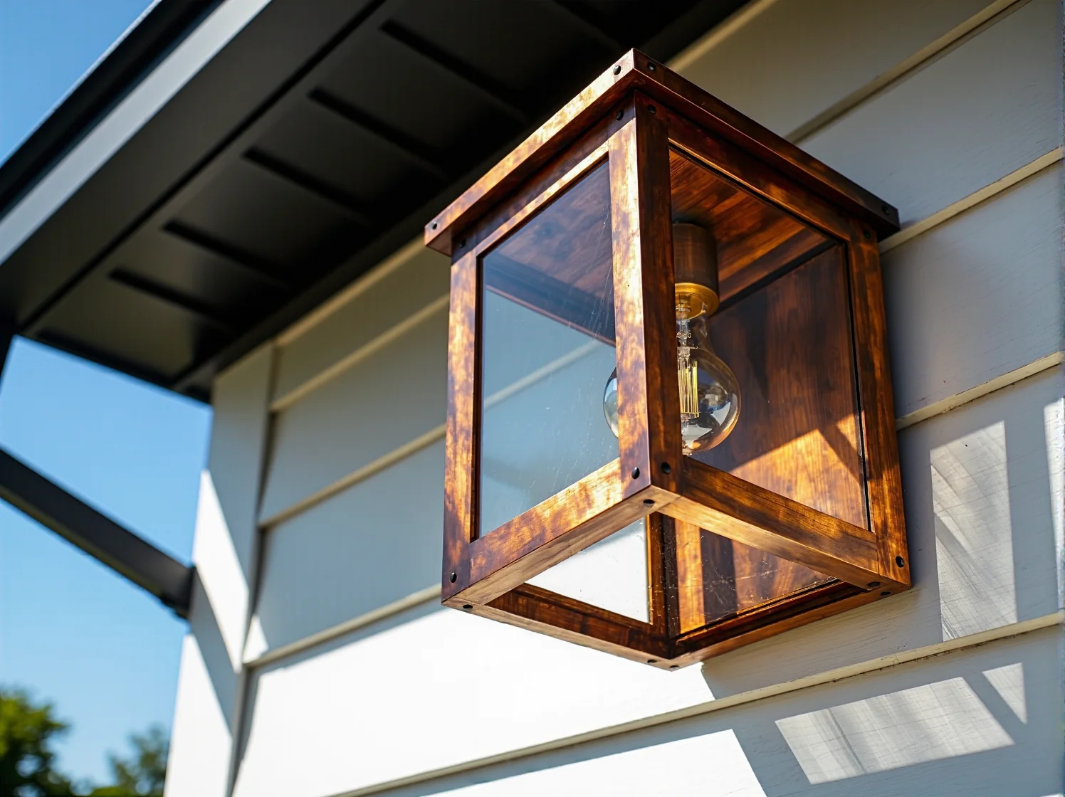 Zadbane oświetlenie elewacyjne emitujące jasne i czyste światło po zabiegach pielęgnacyjnych