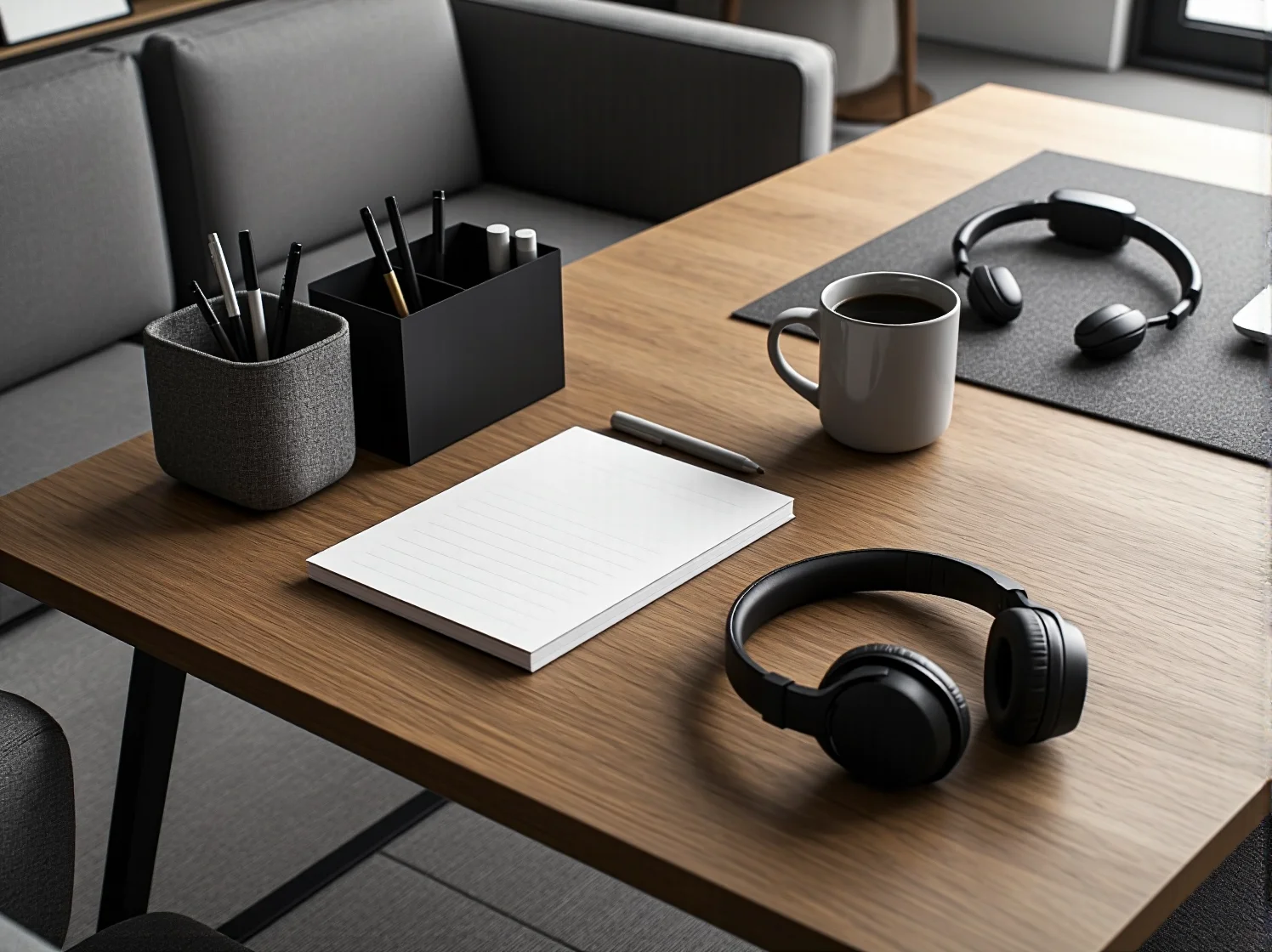 Solidny stelaż biurka z regulacją wysokości i systemem zarządzania kablami