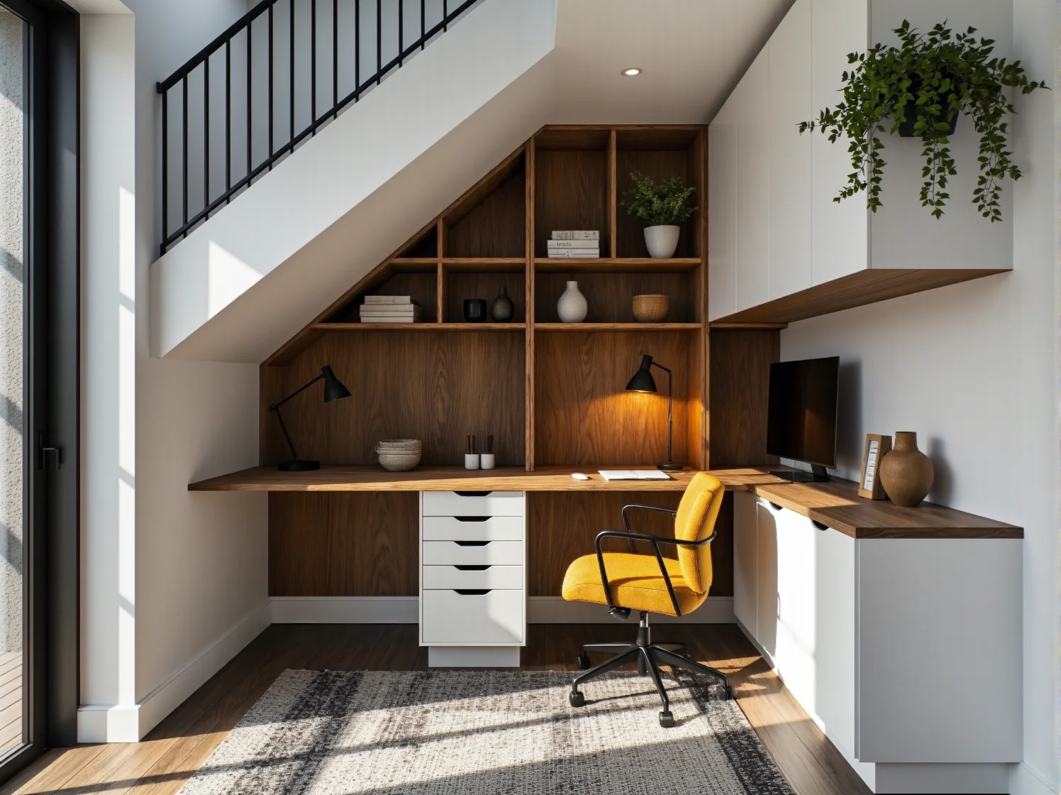 Unikalny stół dębowy wykonany według autorskiego projektu w nowoczesnej jadalni